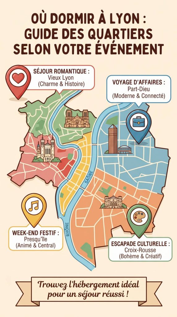 Où dormir à Lyon selon votre événement : guide des meilleurs quartiers pour un séjour réussi