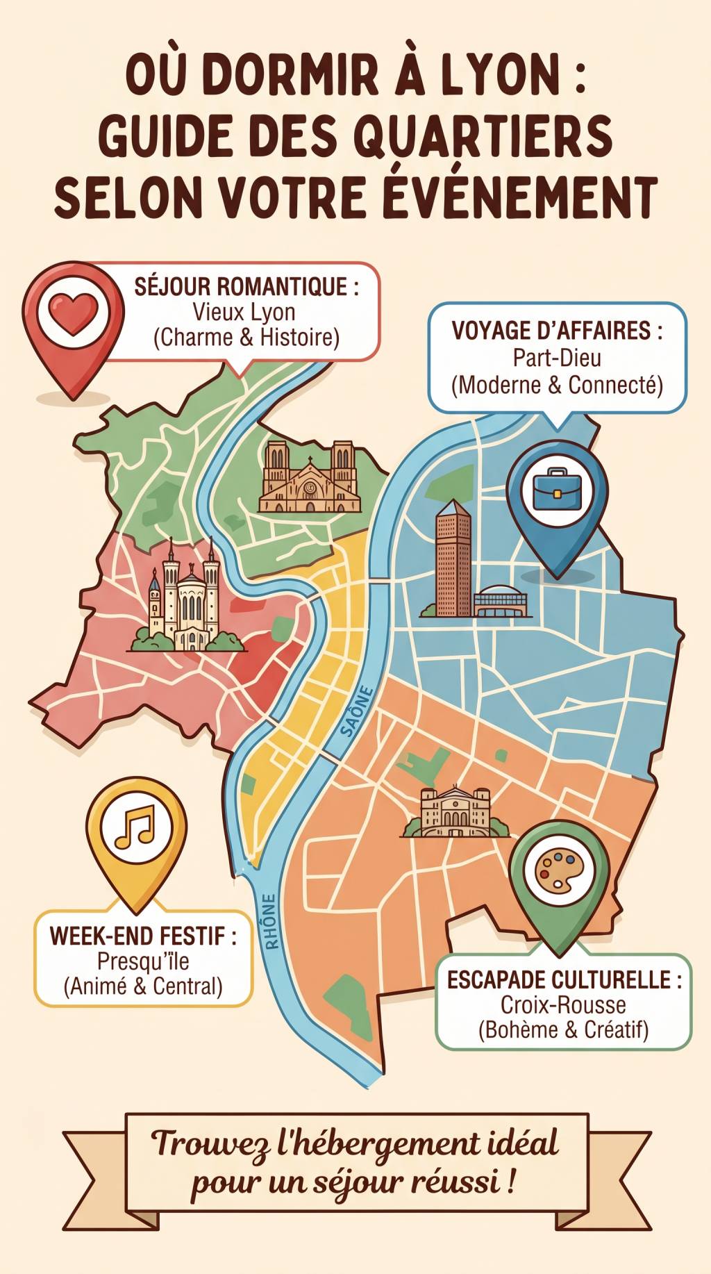 Où dormir à Lyon selon votre événement : guide des meilleurs quartiers pour un séjour réussi